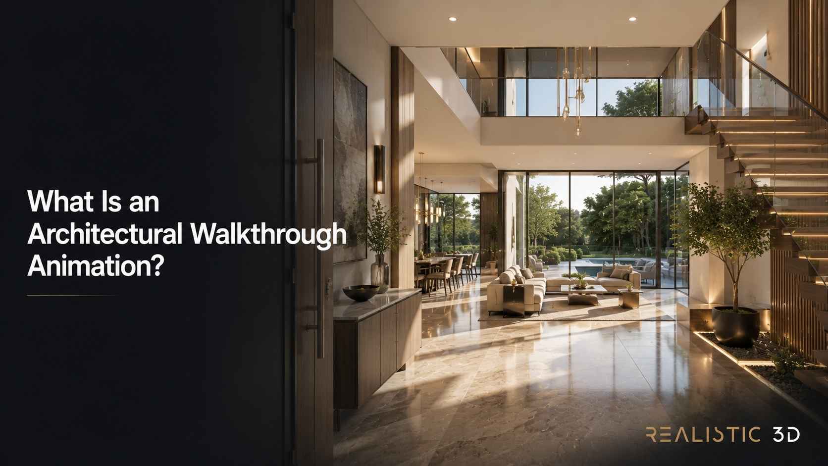 Luxury residential walkthrough showcasing seamless spatial flow between living, dining, and terrace