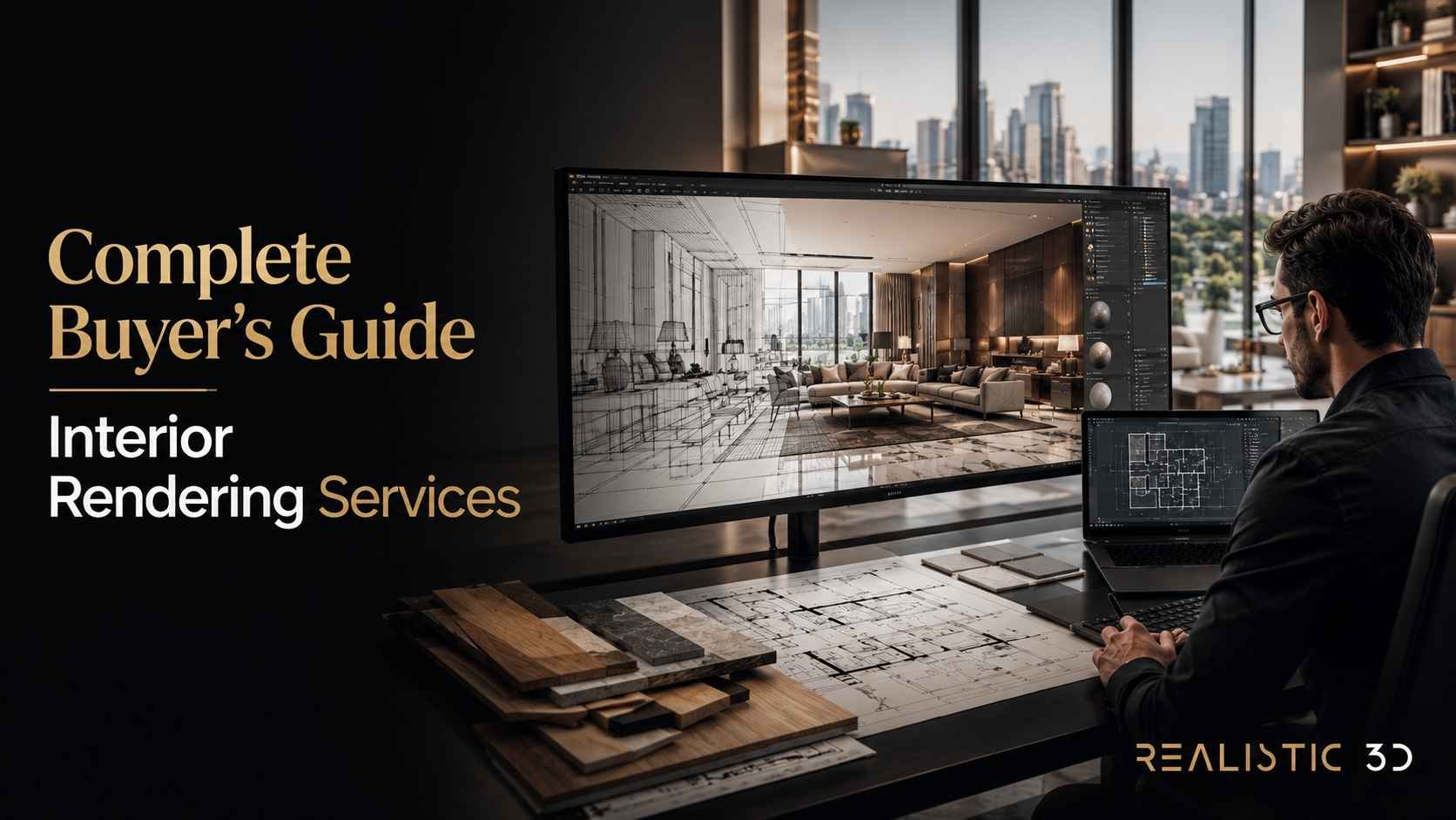 Luxury interior rendering workflow for premium property developer buyer presentation