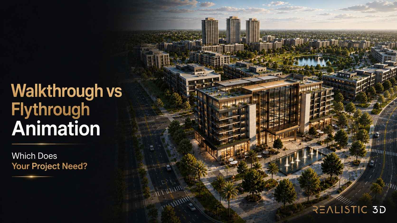 Luxury interior with panoramic masterplan views through floor-to-ceiling glazing