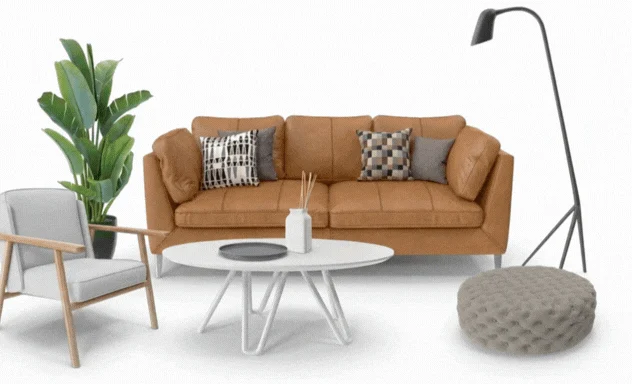High-quality 3D furniture rendering with realistic materials by Realistic3D